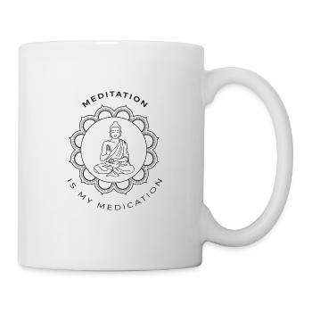 Méditation is my Medication - Mug blanc - blanc - Droite