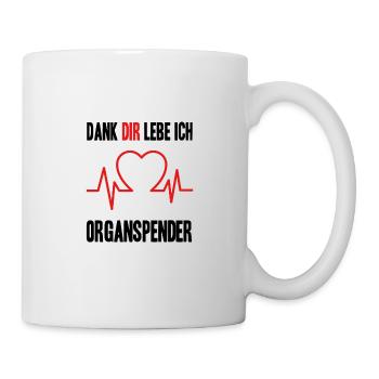 Organspende rettet Leben - Werde Organspender! - Tasse - Weiß - Rechts