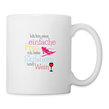 Je suis une femme simple ski ski - Mug blanc - blanc - Droite