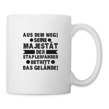 Staplerfahrer Stapler Lager Spedition - Tasse - Weiß - Rechts