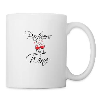Partners in Wine humour cadeau - Mug blanc - blanc - Droite