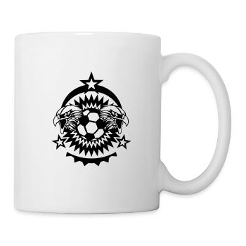 Fußball Logo Adler Sport Club Ball tete 2802 - Tasse - Weiß - Rechts