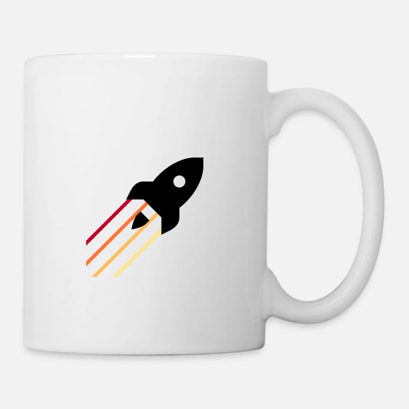 fusée - Mug blanc - blanc