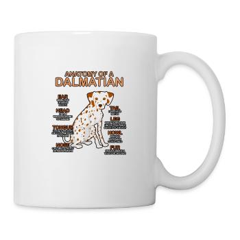Anatomie d'un cadeau de chien Dalmatien Dalmatien - Mug blanc - blanc - Droite