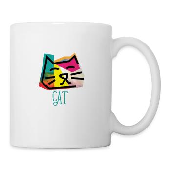 Artist Art Teacher Picatsso Funny Abstract Cat Art - Tasse - Weiß - Rechts