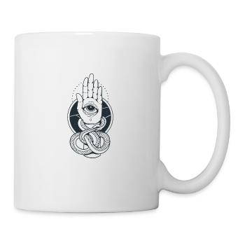 Hand of Fatima Hamsa Chamsa Khamsa Arabic Icon - Mug - white - Right