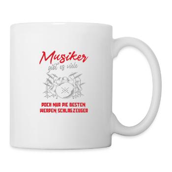 Schlagzeuger - Tasse - Weiß - Rechts