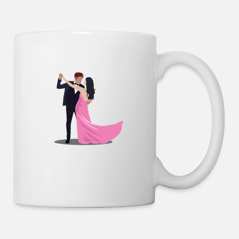 Danse Silhouette Couple Danseurs Danse romantique - Mug blanc - blanc