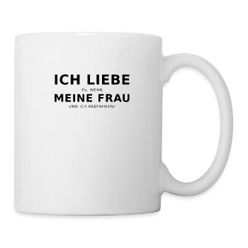 Ich liebe meine Frau - Radfahren - Tasse - Weiß - Rechts