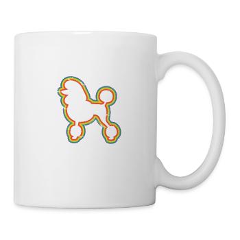 Amant Caniche Chien Style Rétro Caniche - Mug blanc - blanc - Droite