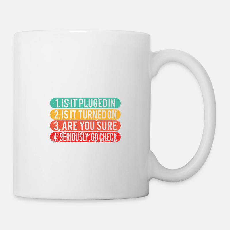 Funny Tech Support / Computer Techie Nerd Gift - Mug - white