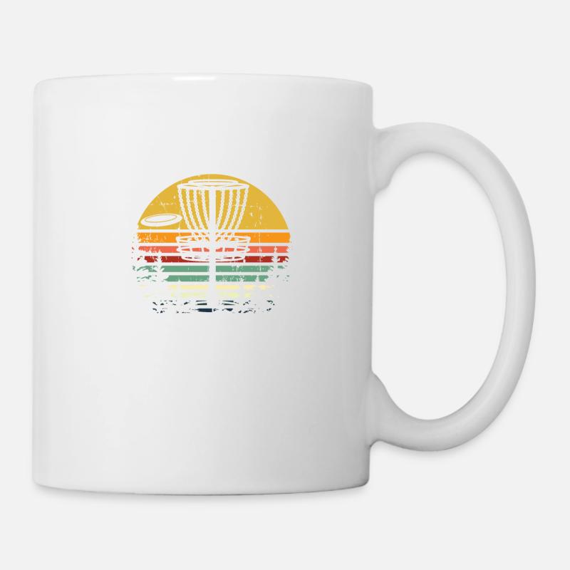 Retro Disc Golf, Frisbee Golfer, Disk Golfer Geschenk, - Tasse - Weiß