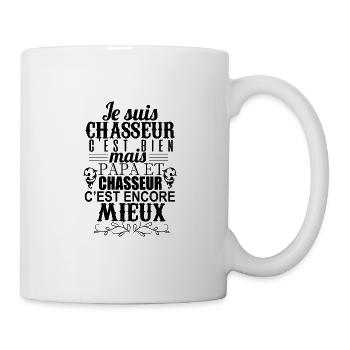 Papa Chasseur Chasse - Mug blanc - blanc - Droite
