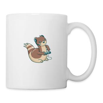 Furet gamer gaming gambler belette animal - Mug blanc - blanc - Droite