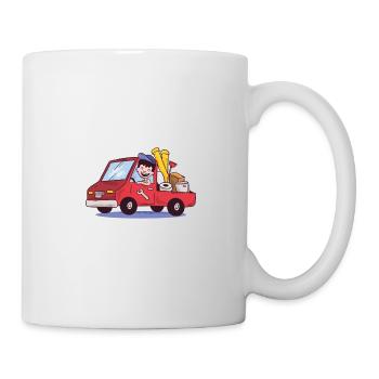 Plumber car wagon profession - Mug - white - Right