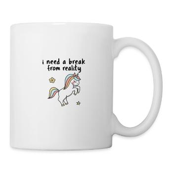 I need a break from reality - unicorn lovers - Mug blanc - blanc - Droite