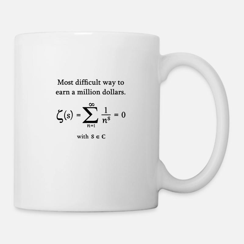 Mathe Riemann Hypothese Mathematiker Nerd Million - Tasse - Weiß
