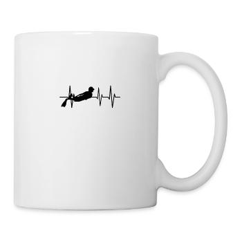 Le rythme cardiaque du plongeur - Mug blanc - blanc - Droite