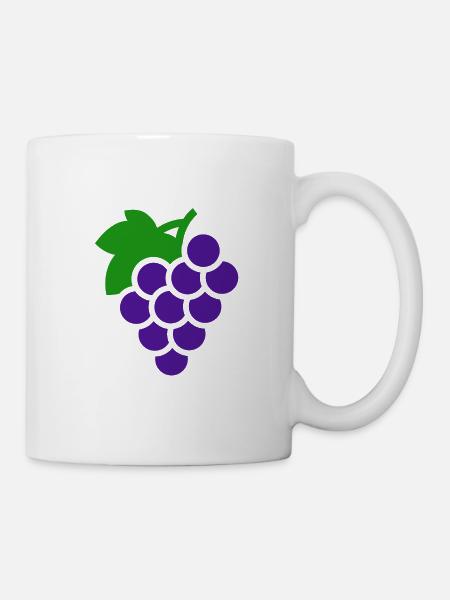 Trauben Geschenk - Tasse - Weiß