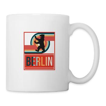 Berlin Bär - Tourist City Trip Vintage Pattern - Mug - white - Right