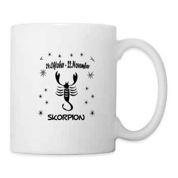 Sternzeichen Skorpion - Tasse - Weiß - Rechts