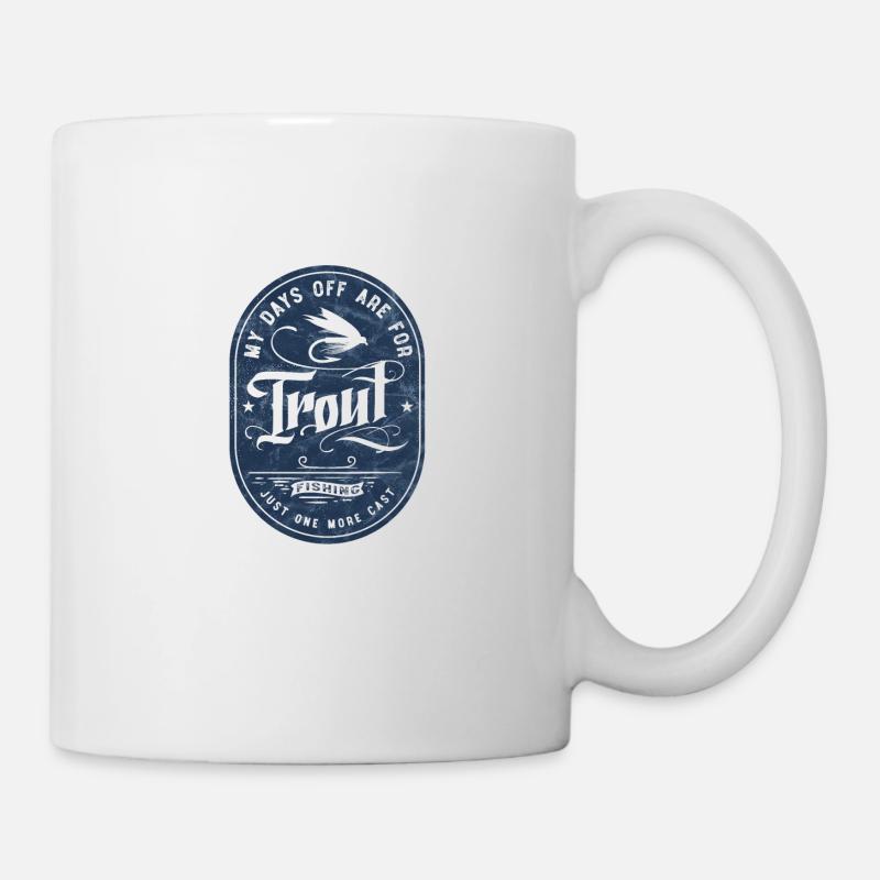 Fliegenfischer Flugangler Fliegenfischen Geschenk - Tasse - Weiß
