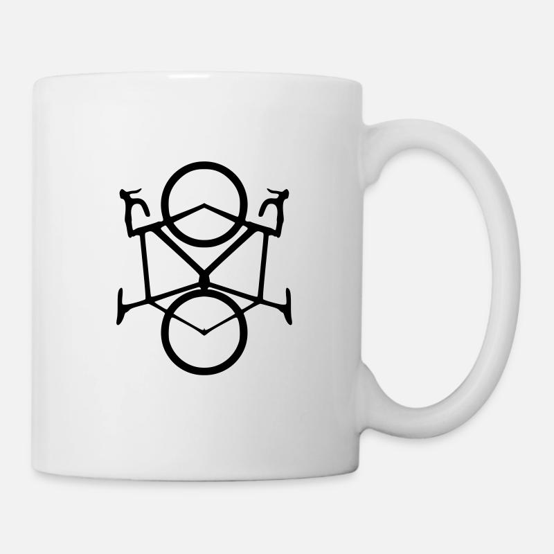Half, mirrored racing bike. gift - Mug - white