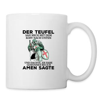 Tempelritter Grafik Templer Teufel Tempel Ritter - Tasse - Weiß - Rechts