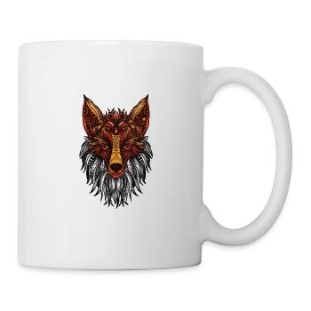 Mandala Fuchs - Tasse - Weiß - Rechts