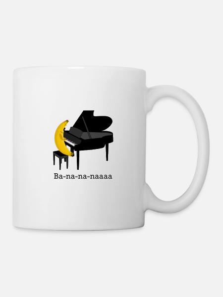 Banane Klavier Piano Klassik Musik Symphonie - Tasse - Weiß