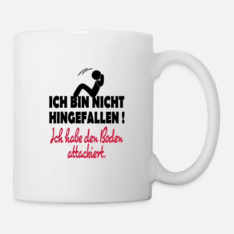 Hinfallen - Tasse - Weiß