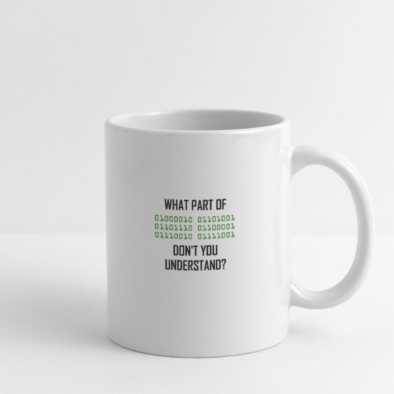 Programmeur de système binaire nerd informatique Mug blanc