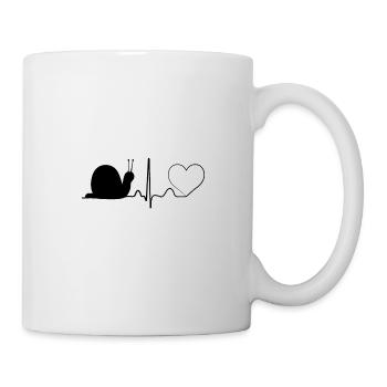 Snail love is heart thing - heart for snails - Mug - white - Right