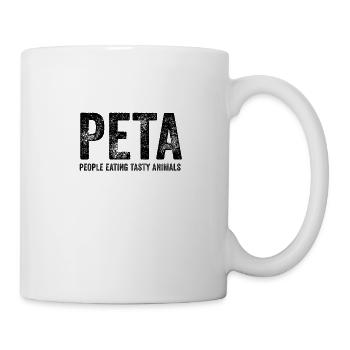 Les gens de Peta mangent des animaux savoureux - Mug blanc - blanc - Droite