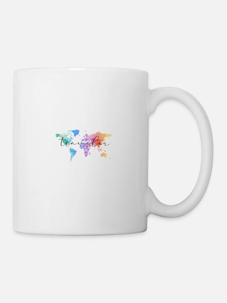 Funny travel and adventure design man woman child - Mug - white
