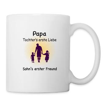 Papa Sohn und Tochter - Tasse - Weiß - Rechts