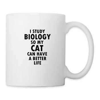 Biology student biologist cat pet gift - Mug - white - Right