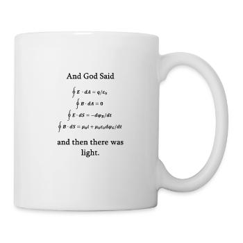 Maxwell equations god light physics nerd science - Mug - white - Right