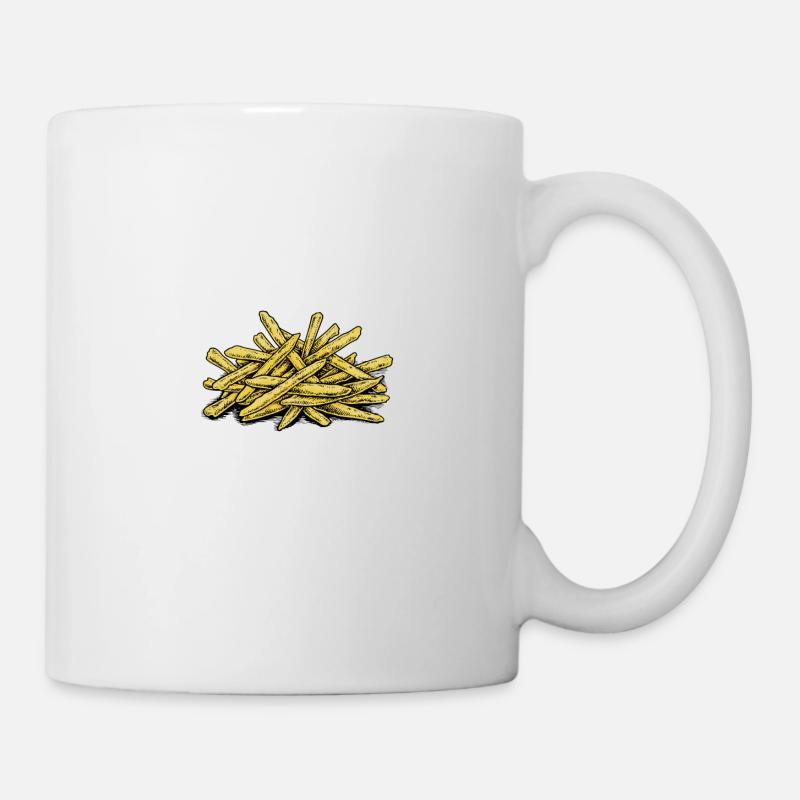 Conception de frites - Mug blanc - blanc
