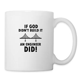 Funny engineer saying god gift job profession - Mug - white - Right