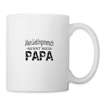 Mein Lieblingsmensch nennt mich Papa - Tasse - Weiß - Rechts