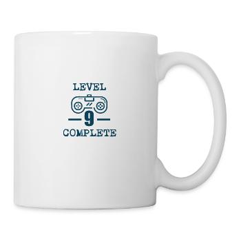Level Neun Unlocked | 9. Geburtstag Geschenk - Tasse - Weiß - Rechts