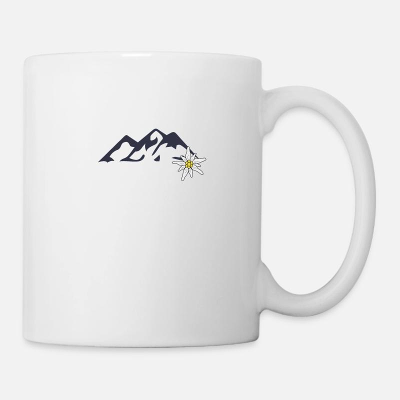 Mountains and Edelweiss - Mug - white