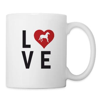 I love horses, Horse love - Mug - white - Right