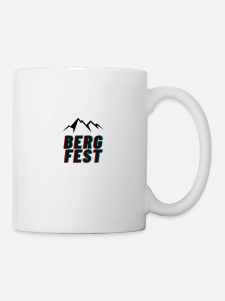 Bergfest Mittwoch T-Shirt - Tasse - Weiß