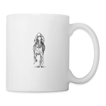 Pferderennen - Geschenk für Jockey - Reitstall - Tasse - Weiß - Rechts