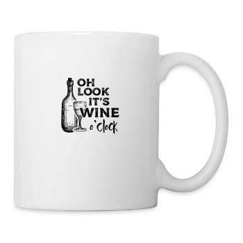 Oh regarde son vin O Watch Femme en train de boire - Mug blanc - blanc - Droite