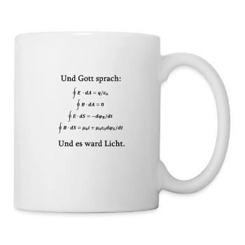 Maxwell Gleichungen Gott Licht Physik Nerd Science - Tasse - Weiß - Rechts