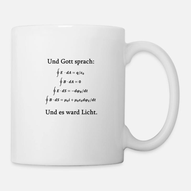Maxwell Gleichungen Gott Licht Physik Nerd Science - Tasse - Weiß