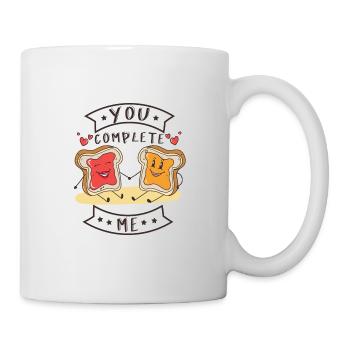 VOUS ME COMPLETEZ des confitures de pain et de beurre - Mug blanc - blanc - Droite